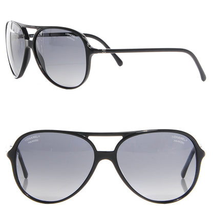 Chanel Polarized Aviator Sunglasses 5287 Black 1 of 8