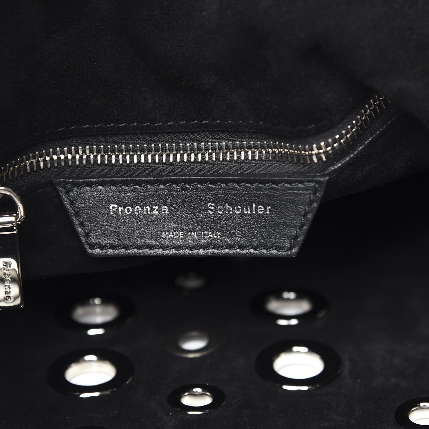 Proenza Schouler Soft Calf Medium Grommet Studded Tote Black 5 of 10