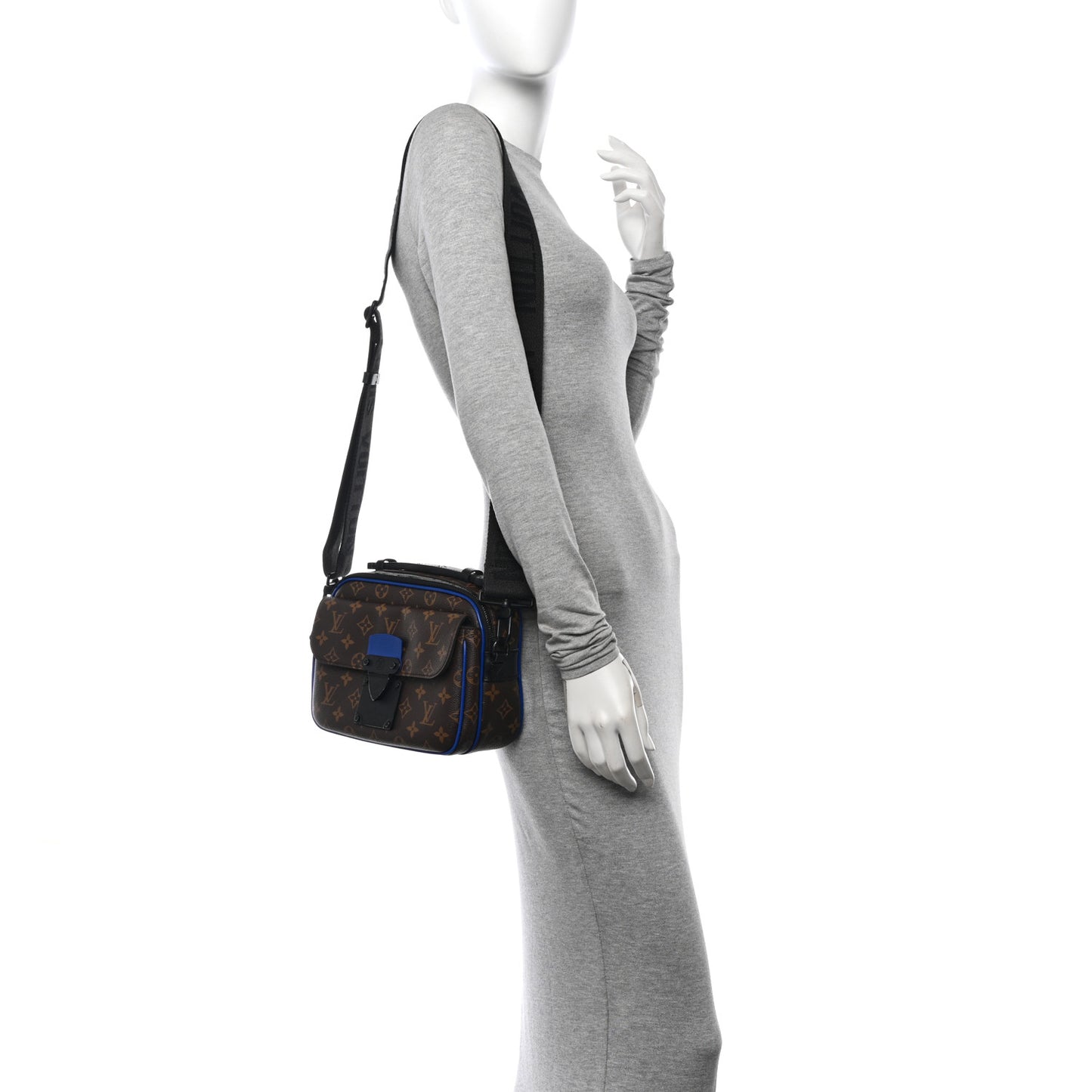 Monogram Macassar S Lock Messenger Blue