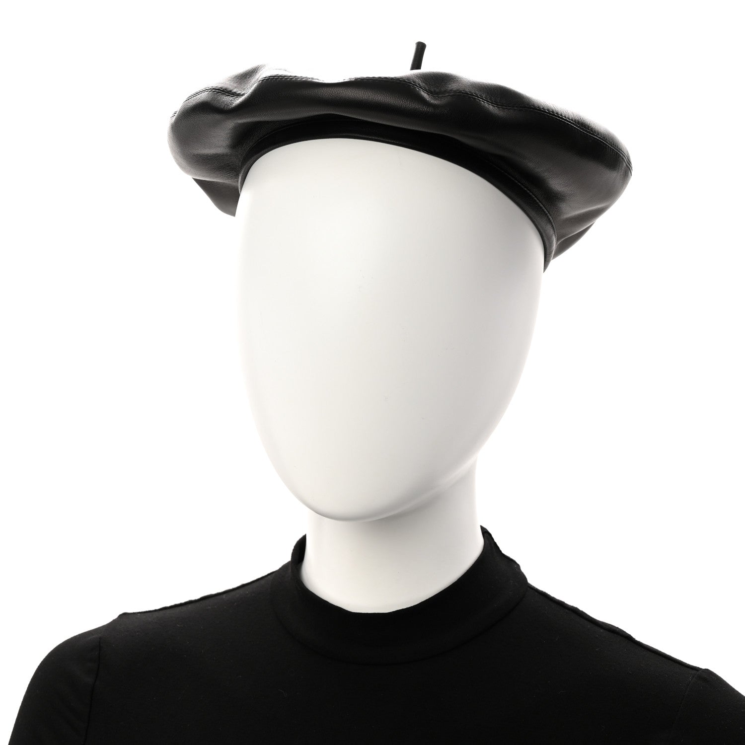 Christian Dior Lambskin D-Dream Beret 57 Black 2 of 8