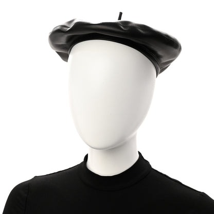 Christian Dior Lambskin D-Dream Beret 57 Black 2 of 8