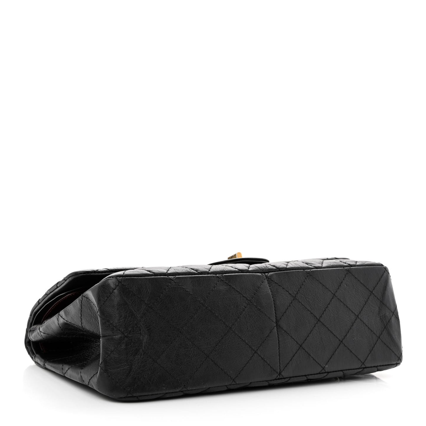 Aged Calfskin Quilted Reissue 227 Flap Black