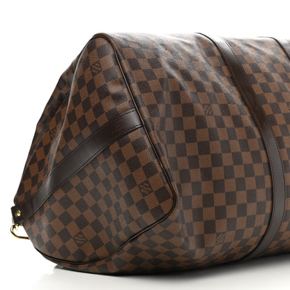 Louis Vuitton Damier Ebene Keepall Bandouliere 55 9 of 12