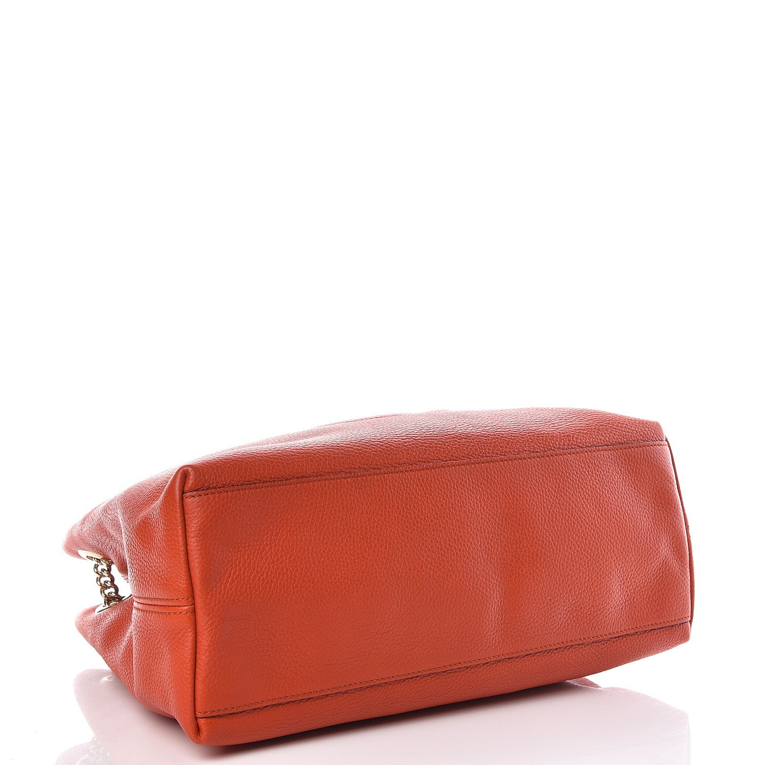 Gucci Pebbled Calfskin Medium Soho Chain Shoulder Bag Sun Orange 4 of 10