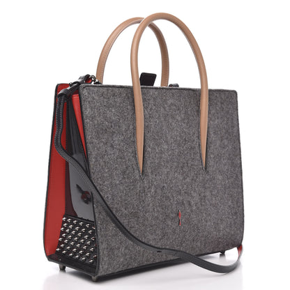 Christian Louboutin Wool Calfskin Spikes Medium Camouflage Paloma Gray 3 of 10