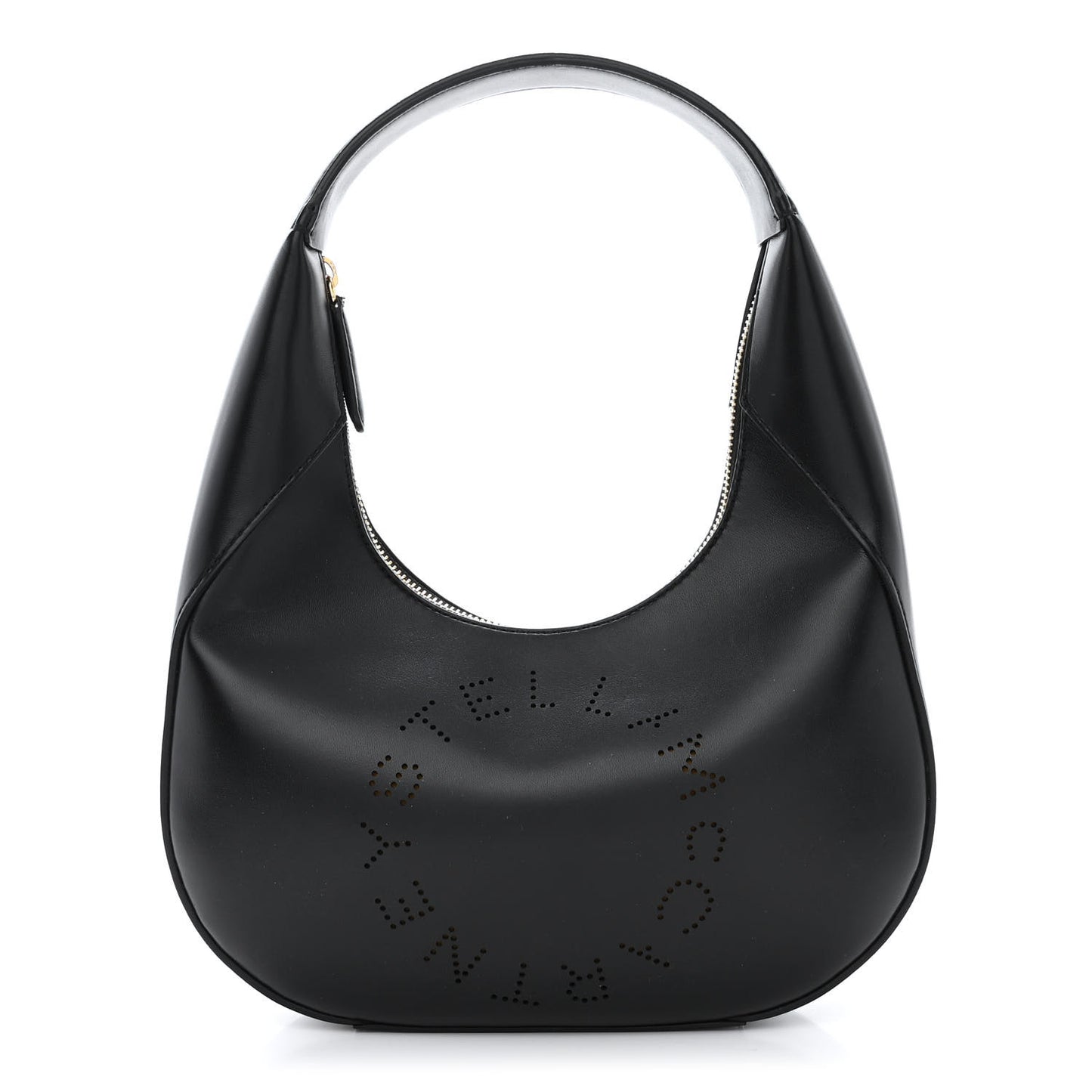 Eco Alter Nappa Perforated Logo Small Hobo Black