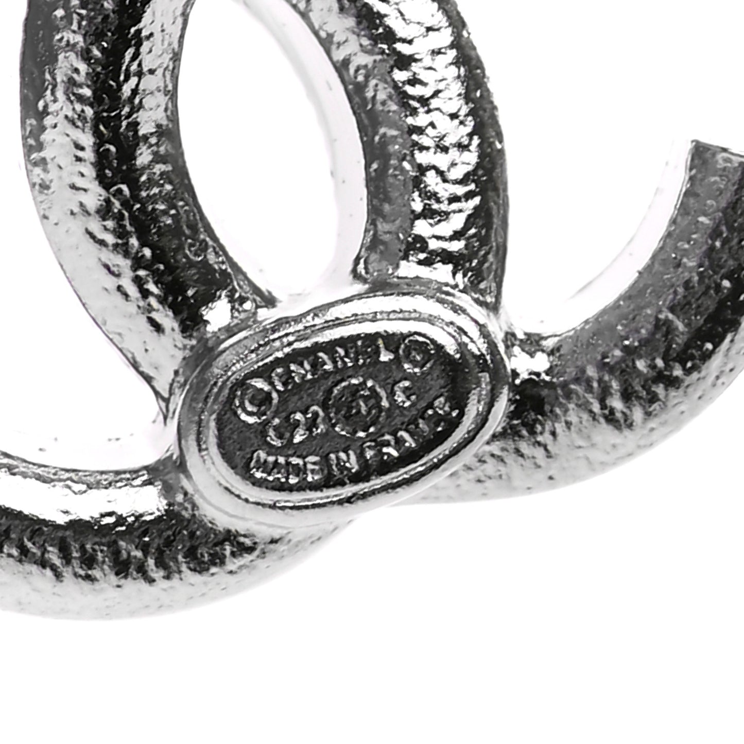 Crystal CC Earrings Silver