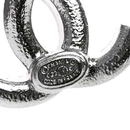 Chanel Crystal CC Earrings Silver 4 of 4
