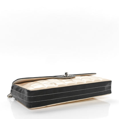 Chanel Patent East West Chocolate Bar Flap White Black 4 of 10