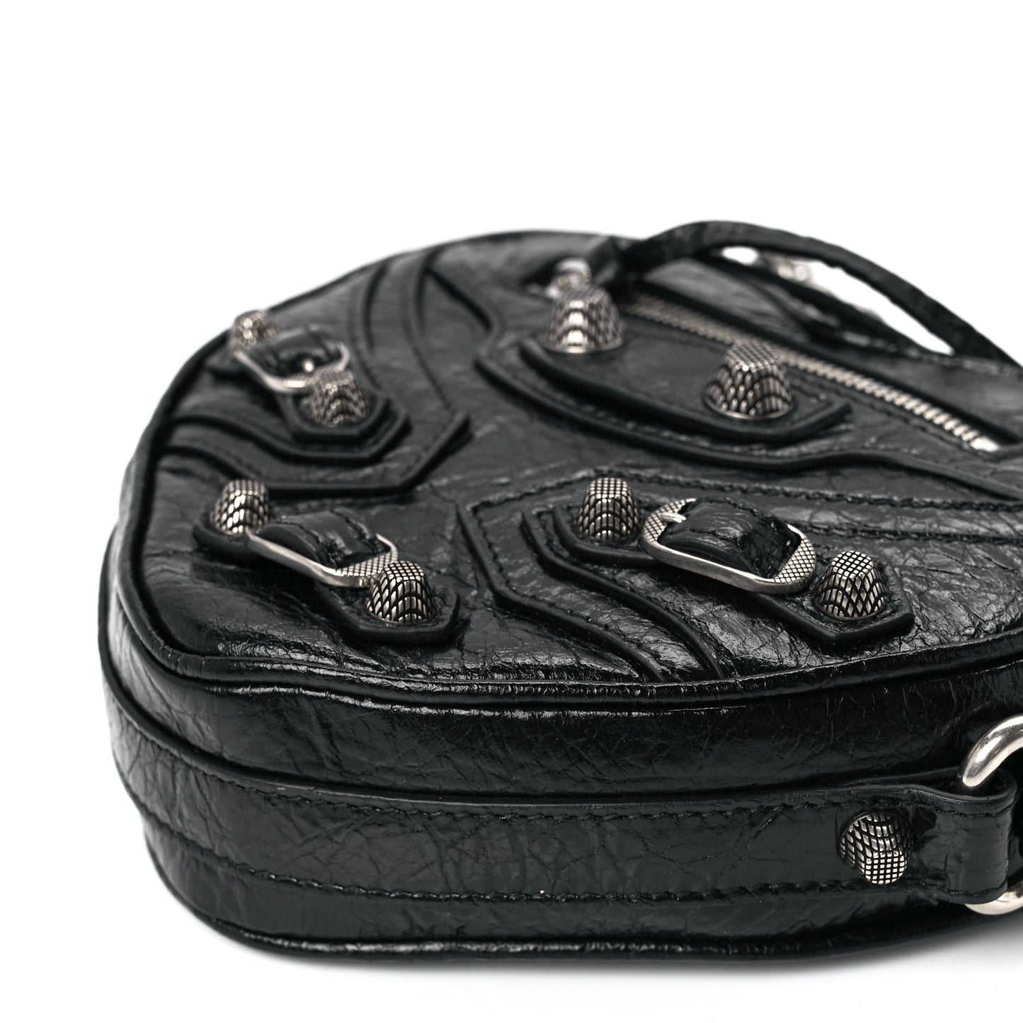 Agneau Arena Mini Le Cagole Heart Bag Black
