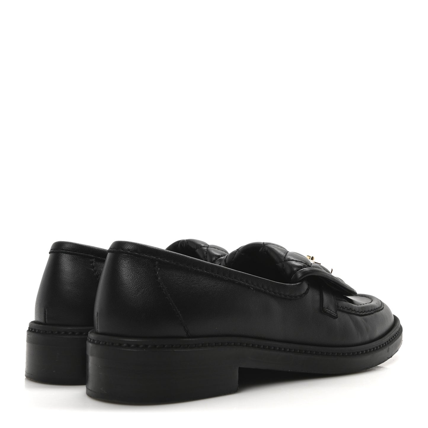 Lambskin Quilted CC Turnlock Loafers 38 Black