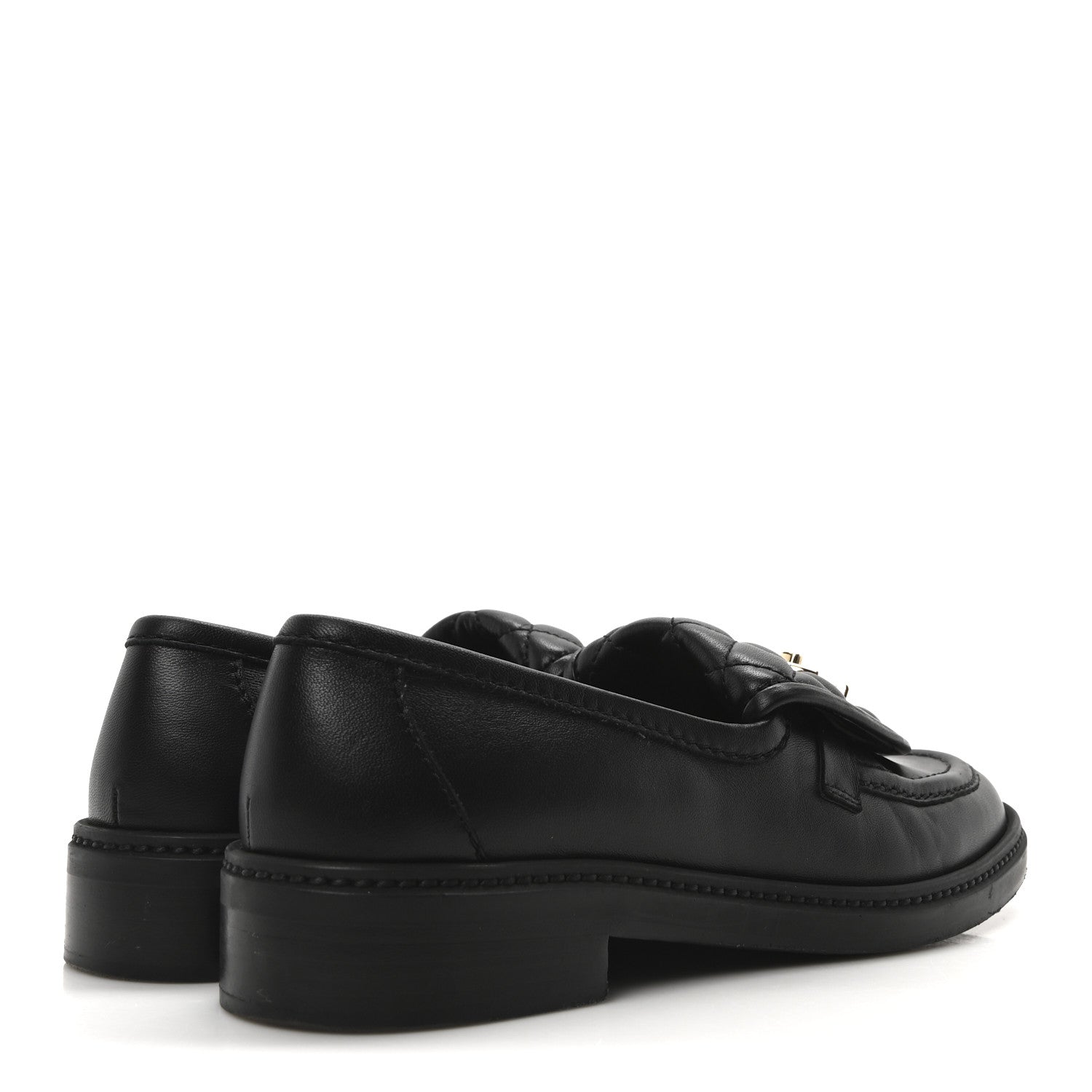 Chanel Lambskin Quilted CC Turnlock Loafers 38 Black 5 of 9