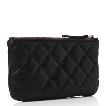 Chanel Lambskin Quilted Small Cosmetic Case Black 3 of 7