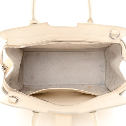 Saint Laurent Smooth Calfskin Heart Embroidered Baby Monogram Downtown Cabas New Milk 5 of 28