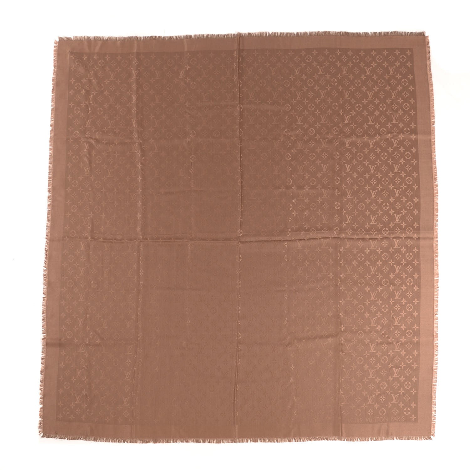 Louis Vuitton Silk Wool Monogram Shawl Dune 1 of 6