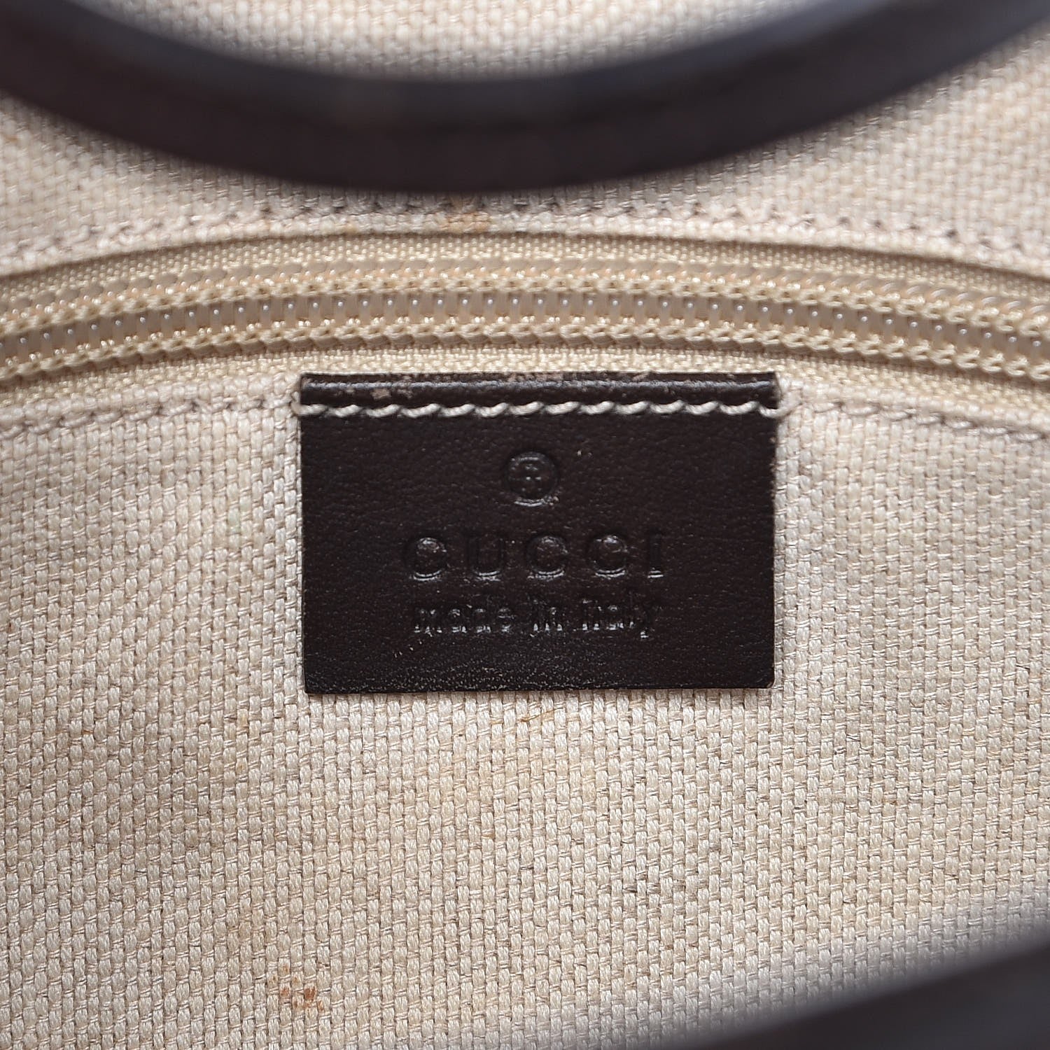 Gucci GG Supreme Monogram Small Zippered Tote Dark Brown 6 of 14