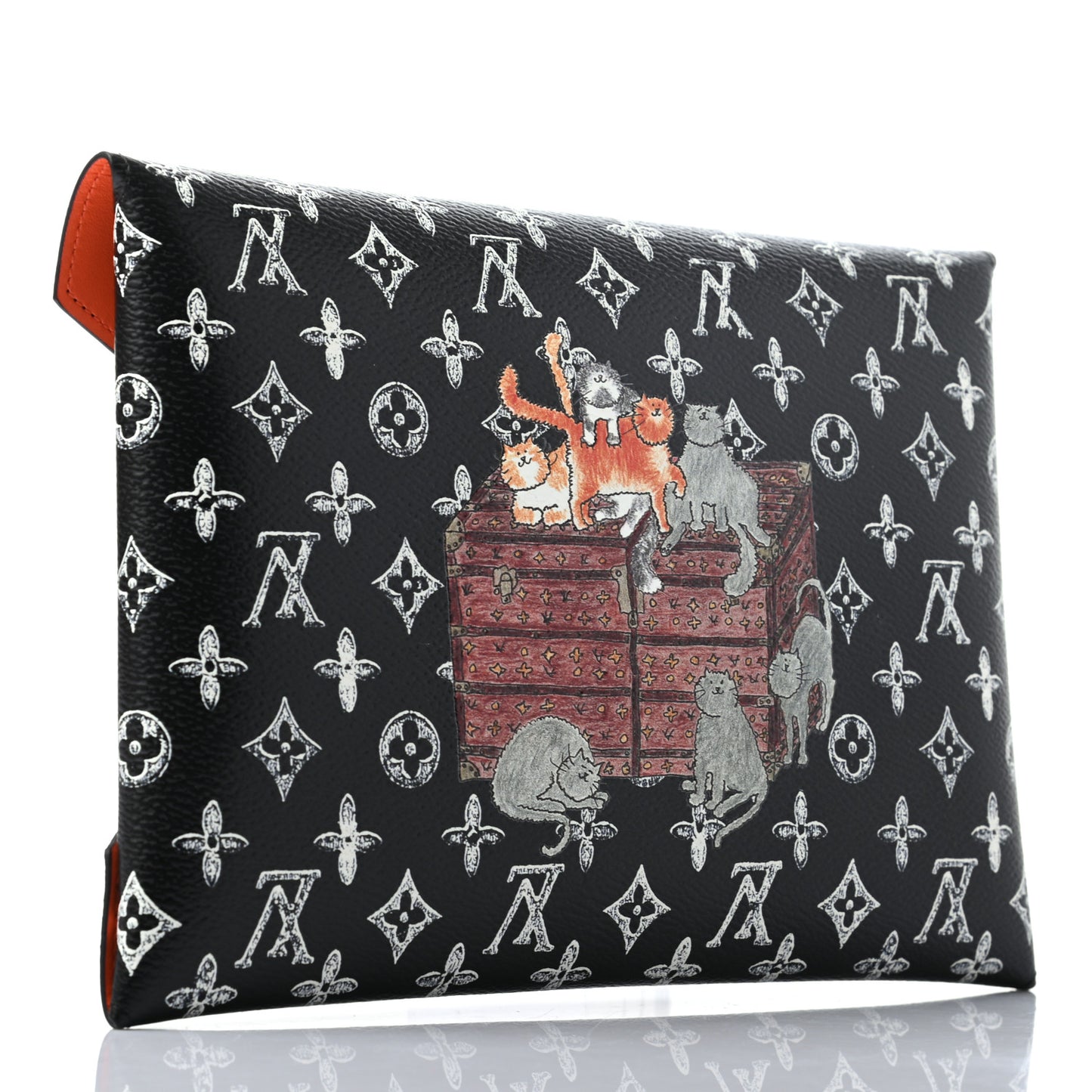 Catogram Large Kirigami Pochette Black