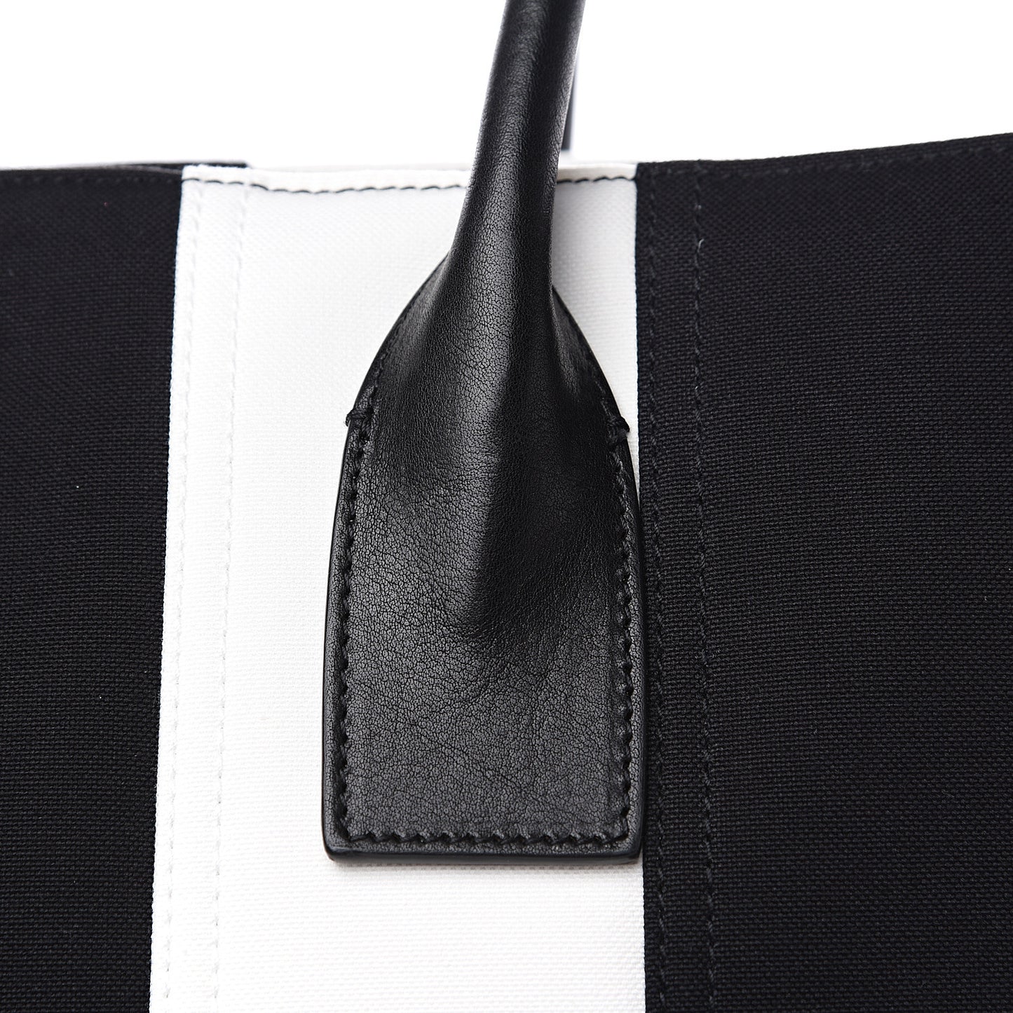 Canvas Noe Striped Tote Black White