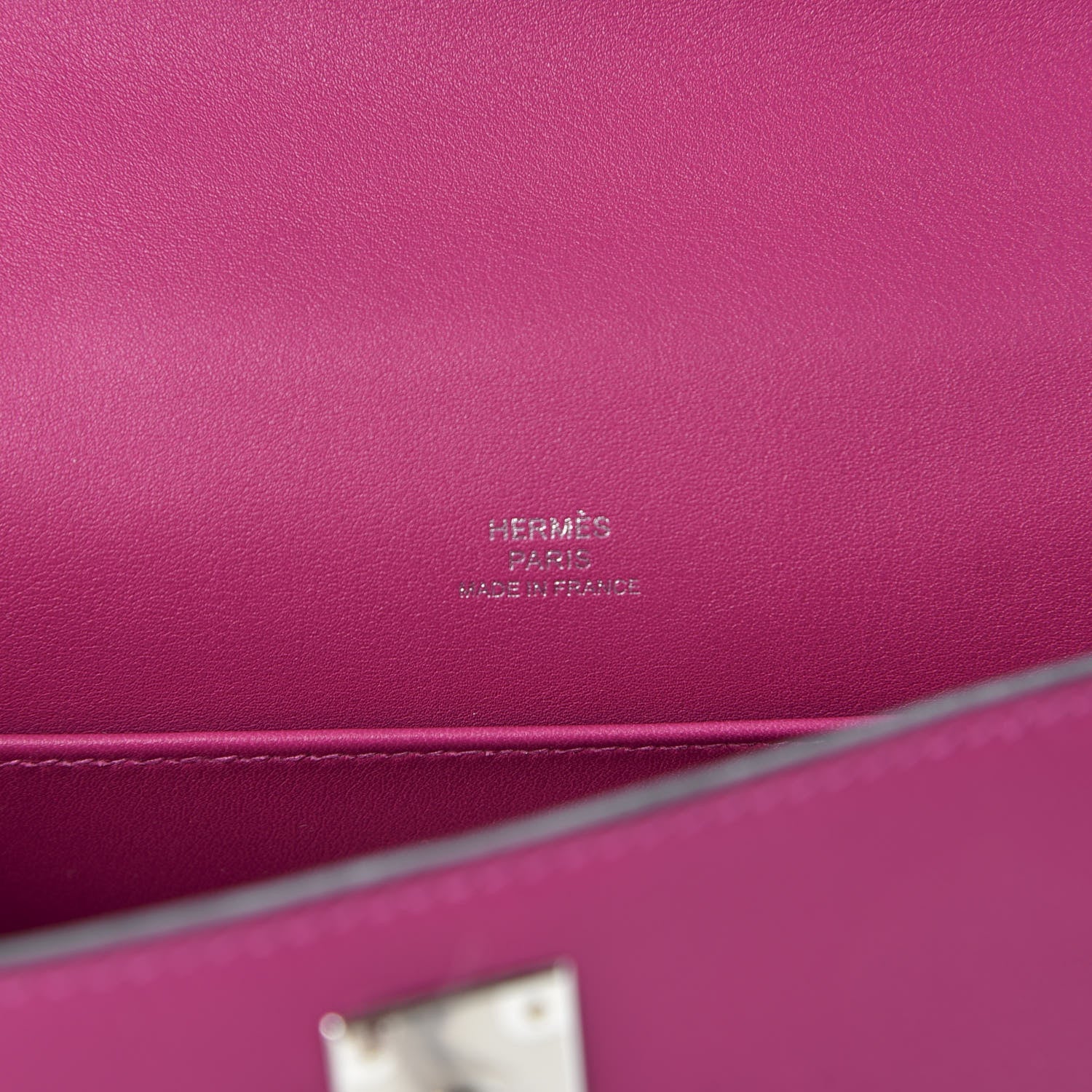 Hermes Swift Kelly Pochette Clutch Rose Pourpre 7 of 10