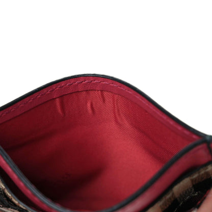 Burberry Calfskin Haymarket Check Cat Appliqué Card Case Multicolor 14 of 16