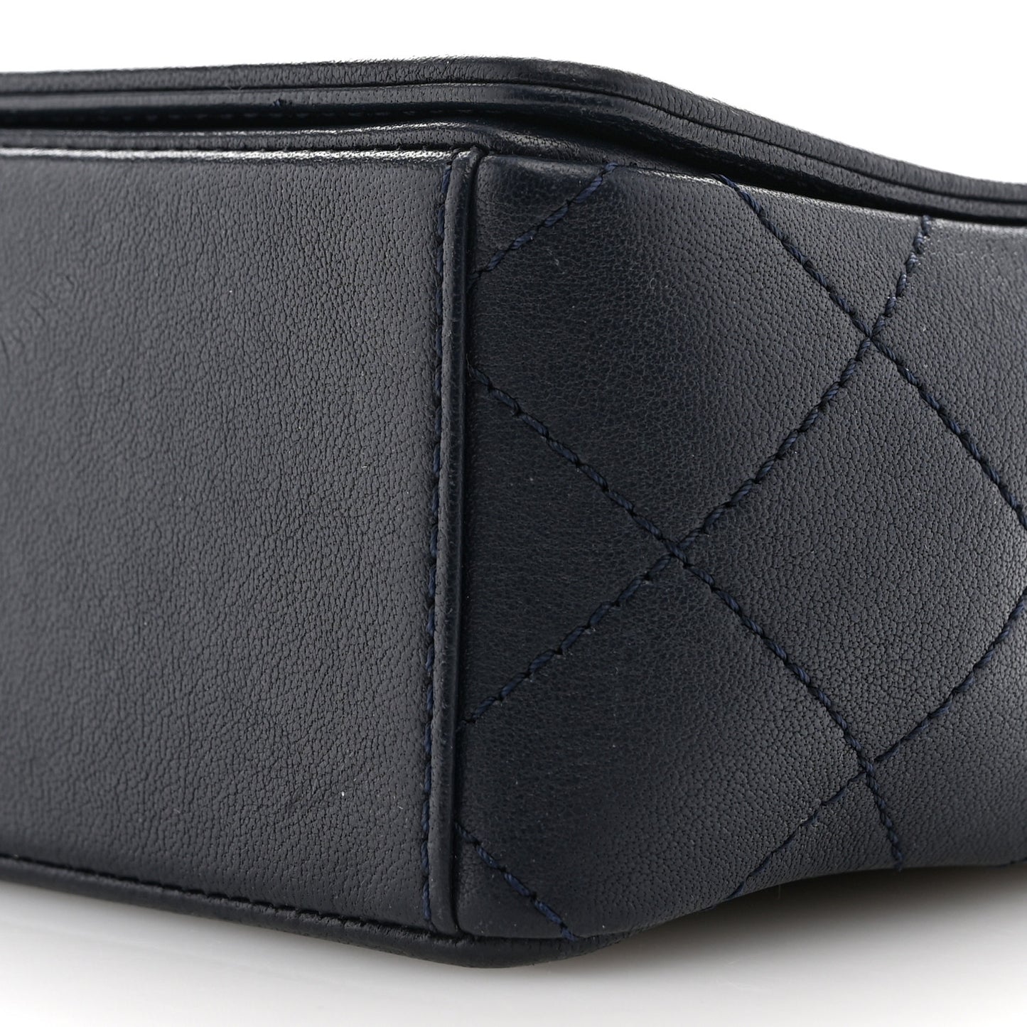 Sheepskin Quilted Vintage Mademoiselle Flap Navy