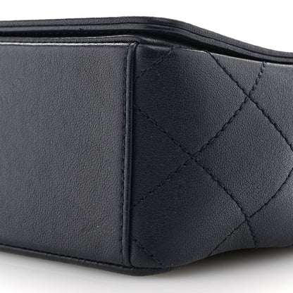 Chanel Sheepskin Quilted Vintage Mademoiselle Flap Navy 10 of 14