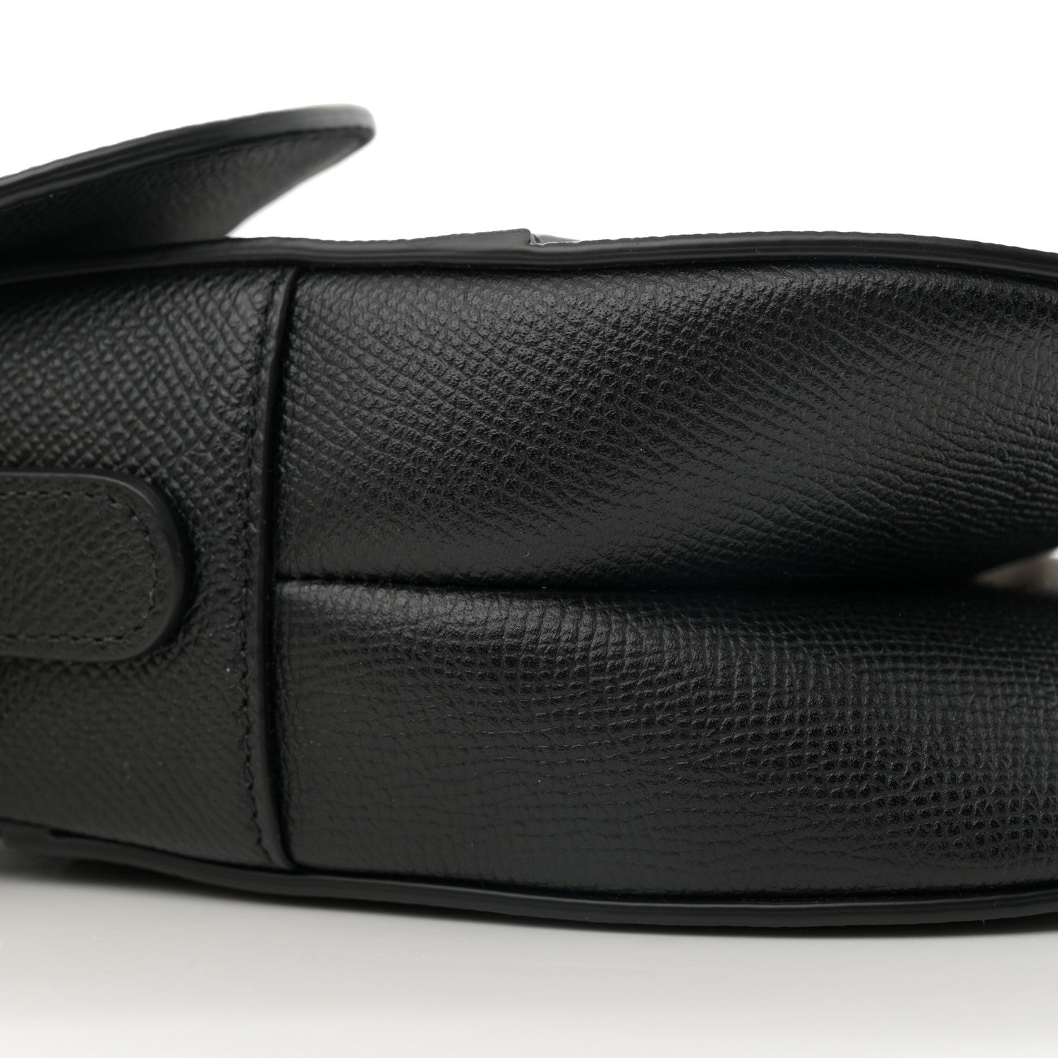 Christian Dior Grained Calfskin Saddle Bag Black 9 of 11