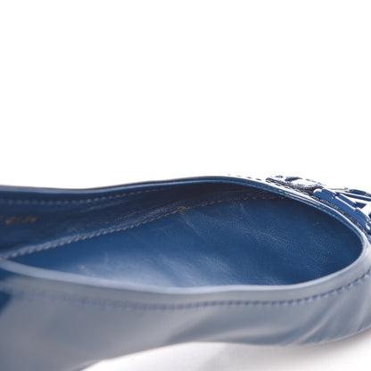 Louis Vuitton Patent Calfskin Oxford Ballerina Flats 37 Blue 12 of 13