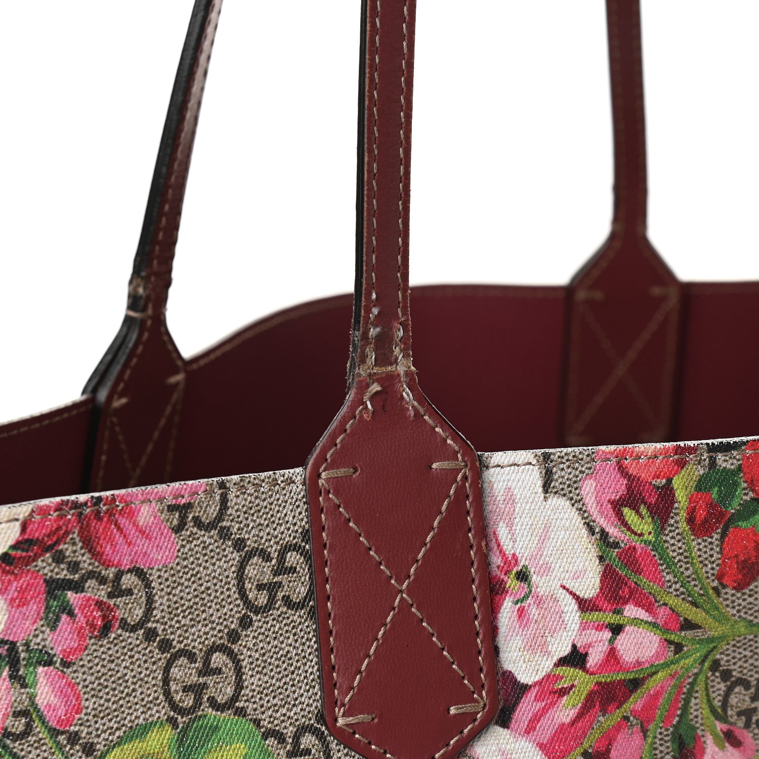 Gucci GG Supreme Monogram Blooms Medium Reversible Tote Beige Multicolor Dry Rose 16 of 16