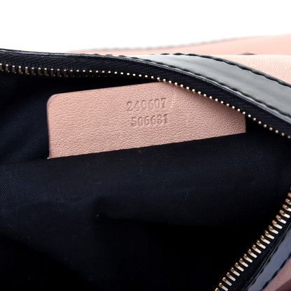 Alexander McQueen Lambskin Patent De Manta Clutch Pink Black 9 of 10