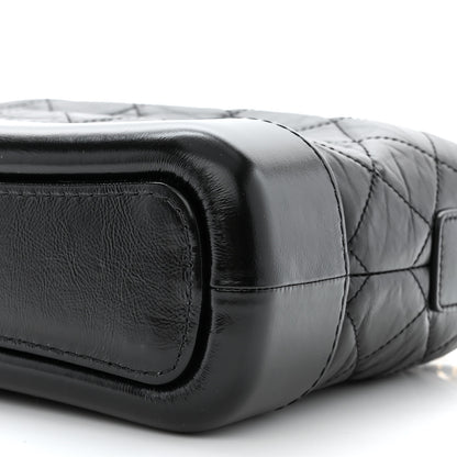 Chanel Aged Calfskin Quilted Small Gabrielle Hobo Black 10 of 10