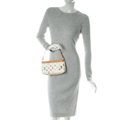 Louis Vuitton Monogram Multicolor Pochette Accessories White 2 of 7