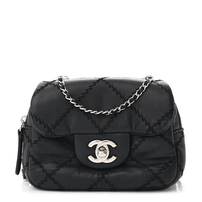 Chanel Lambskin Stitched New Mini Flap Black 1 of 13