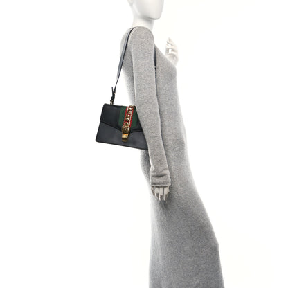 Gucci Calfskin Small Sylvie Shoulder Bag Black 2 of 10
