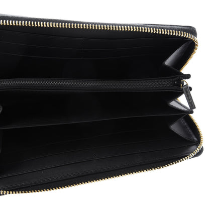 Gucci Suede Patent GG Web Ophidia Zip Around Wallet Black 5 of 9