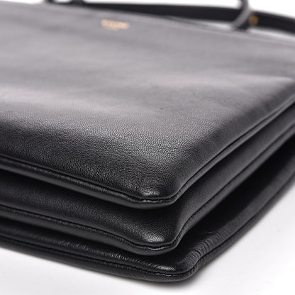 Celine Goatskin Large Trio Crossbody Bag Navy Blue 9 of 11