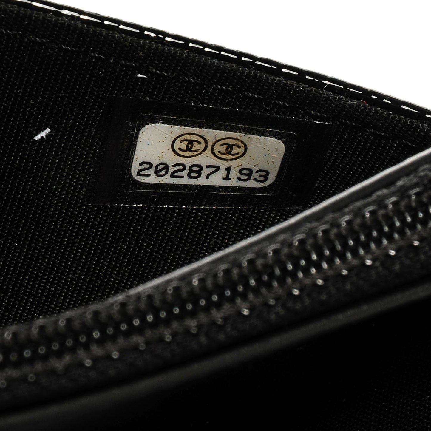 Patent Caviar Timeless CC Wallet on Chain WOC Black