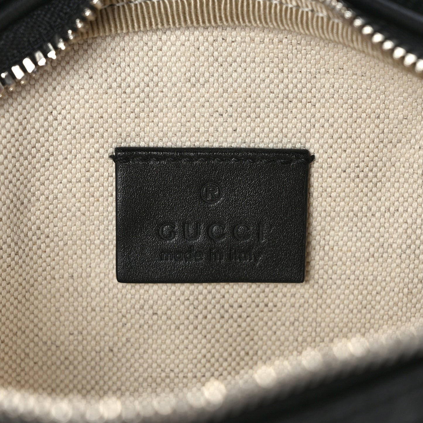 Calfskin GG Tennis Embossed Belt Bag Black