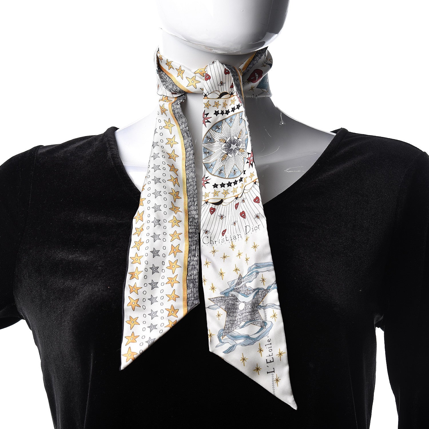Christian Dior Silk L'Etoile Mitzah Scarf 2 of 5