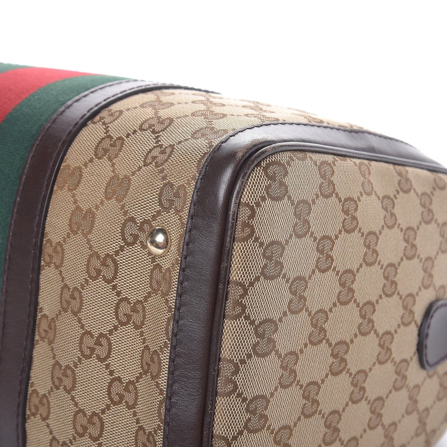 Monogram Vintage Web Medium Boston Dark Brown