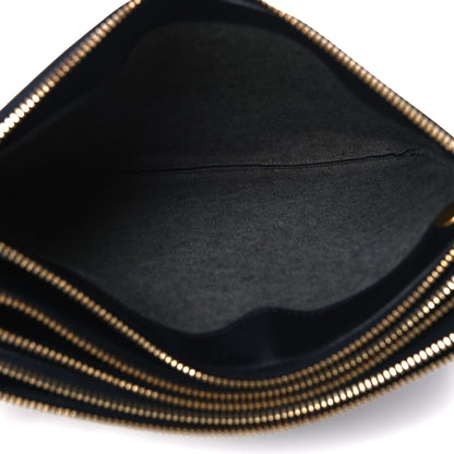 Celine Lambskin Large Trio Crossbody Bag Navy Blue 8 of 14