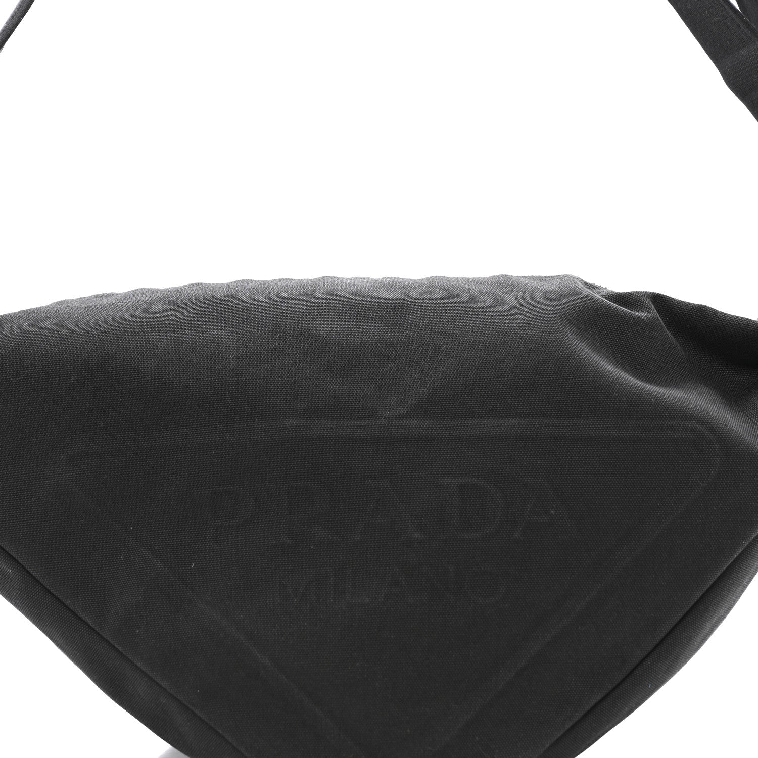 Prada Canapa Triangle Shoulder Bag Black 7 of 11