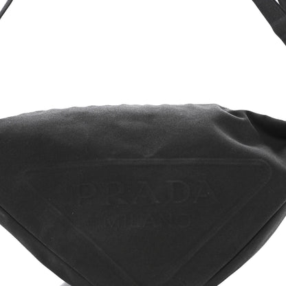 Prada Canapa Triangle Shoulder Bag Black 7 of 11