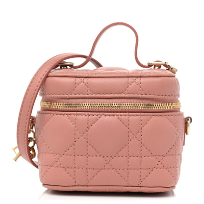 Christian Dior Lambskin Cannage Micro Vanity Case 1 of 15