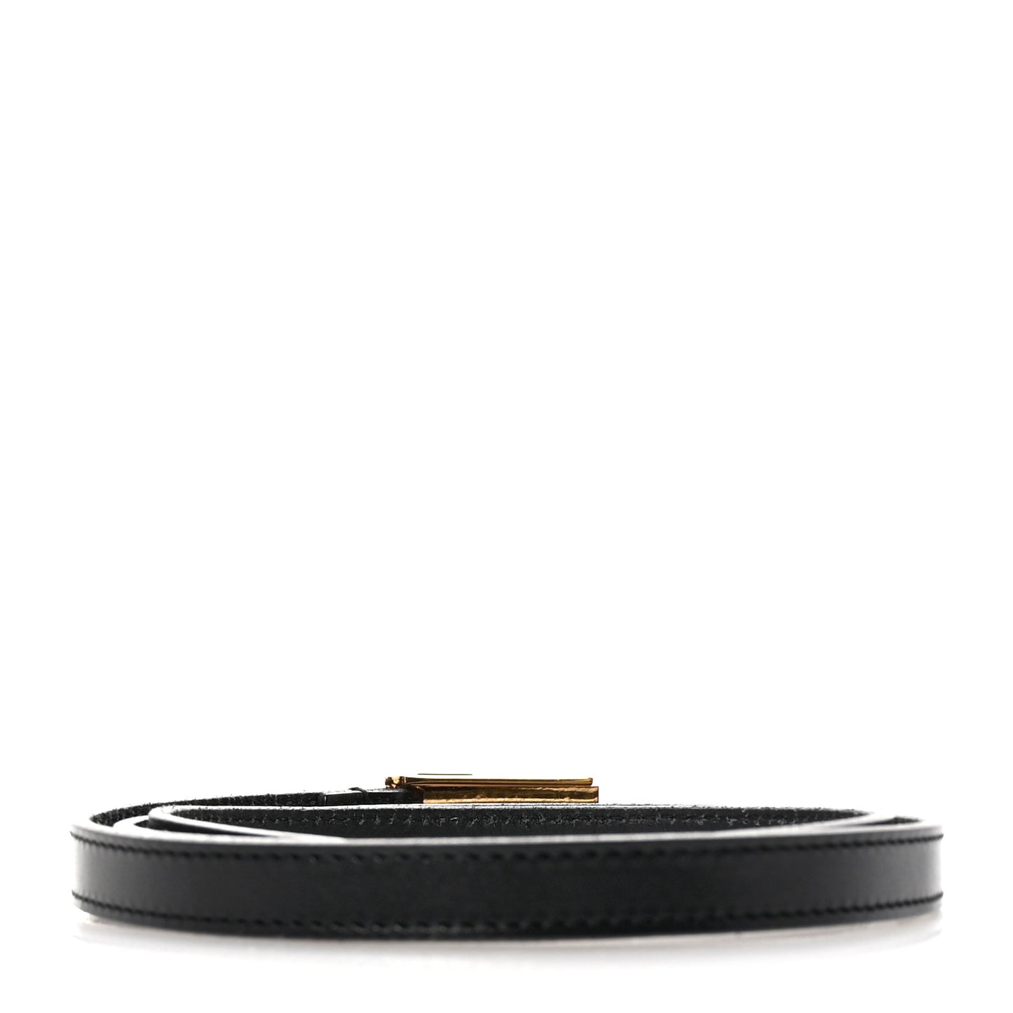Smooth Calfskin Thin Anchor Belt 75 30 Black