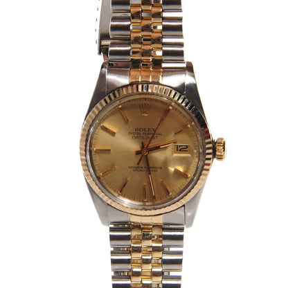Rolex Stainless Steel 18K Yellow Gold 36mm Oyster Perpetual Datejust Watch Champagne 16013 1 of 11
