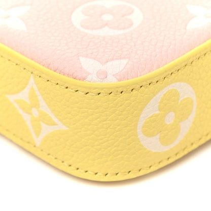 Louis Vuitton Empreinte Spring in the City Felicie Pochette Chain Wallet Pink Beige Yellow 10 of 11