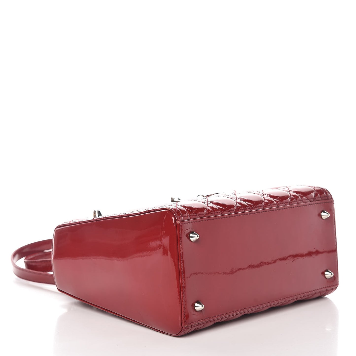Patent Cannage Medium Lady Dior Red