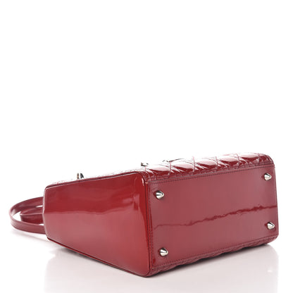 Christian Dior Patent Cannage Medium Lady Dior Red 4 of 16
