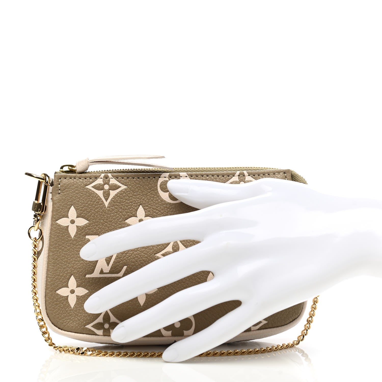 Louis Vuitton Empreinte Spring in the City Mini Pochette Accessories Kaki Beige Cream 2 of 7